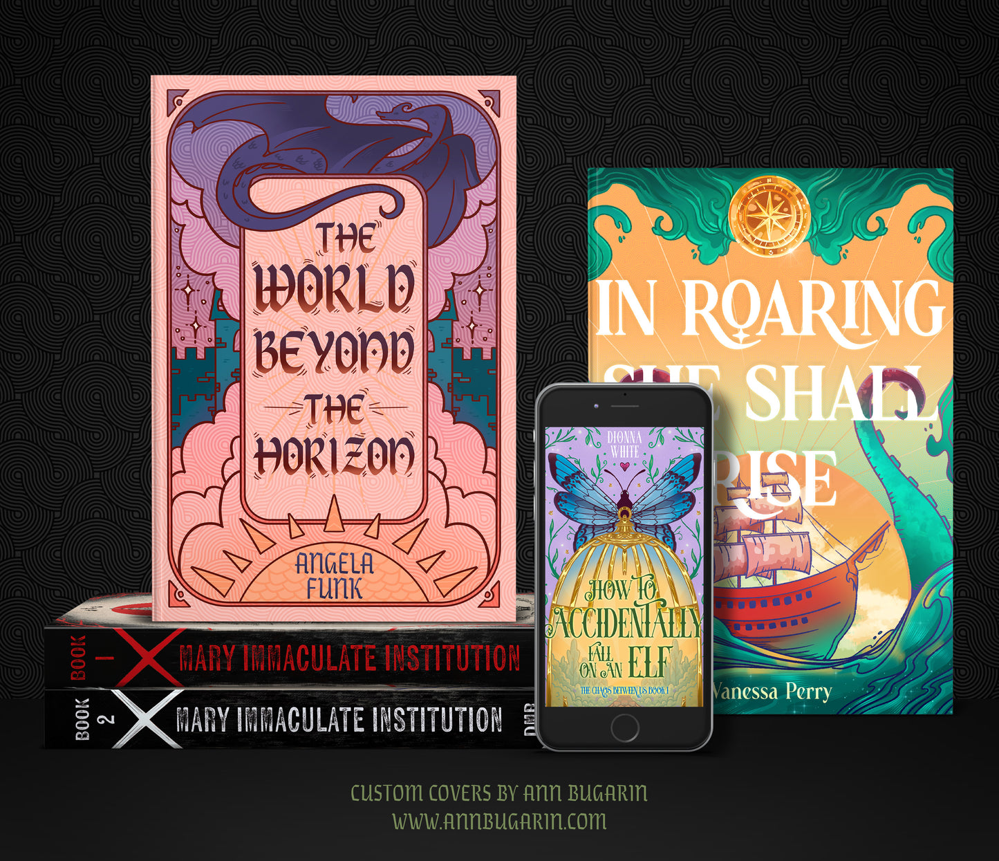 Illustarted Custom Book Cover Design - Decorative Line Art