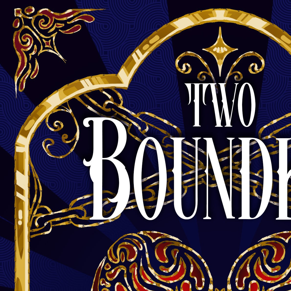 Premade "Two Bounded Hearts" - Illustrated Fantasy Romance Book Cover