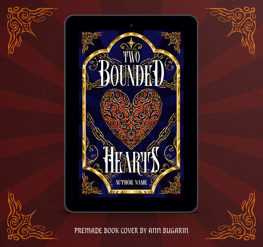 Premade "Two Bounded Hearts" - Illustrated Fantasy Romance Book Cover